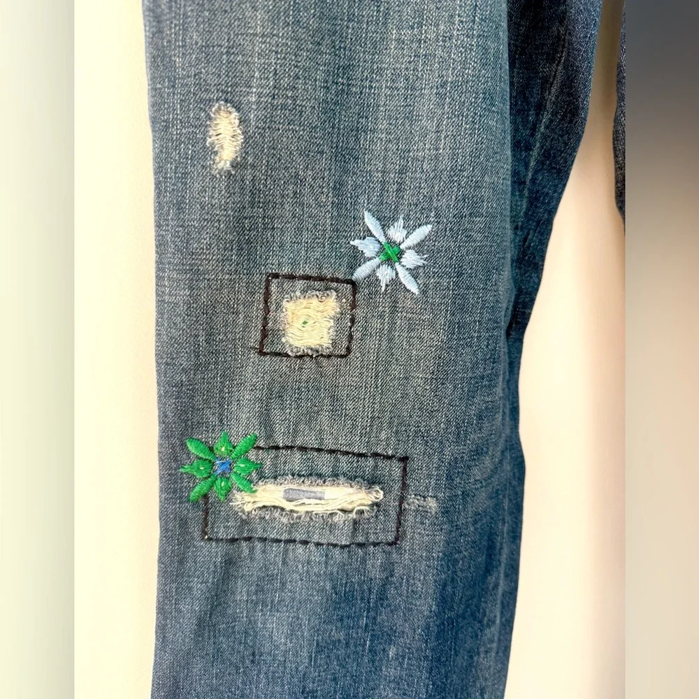 Gap Denim Jeans GIRLS Plus Pants Size 18 Plus Adjustable waist Patchwork